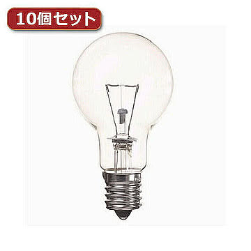 YAZAWA 省エネクリプトンランプ P45 E17 75W形 クリア10個セット P451768CX10 管理No. 4560352860784
