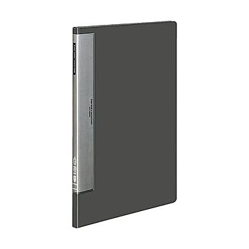 コクヨ クリヤーブックウェーブカットポケット・固定式B4タテ 20ポケット 背幅17mm ダークグレー ラ-T564DM 1セット4冊
