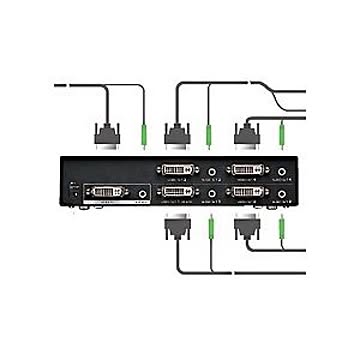サンワサプライ フルHD対応DVIディスプレイ分配器 4分配 VGA-DVSP4 1台