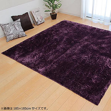 イケヒコ・コーポレーション シャギー調ラグ ラルジュ パープル 約200×250cm 3958709