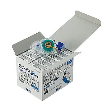 (まとめ) トンボ鉛筆 テープのり ピットテープM 貼るタイプ つめ替え 8.4mm×16m PR-MS8.4BLK12P 1パック（12個） 【×5セット】