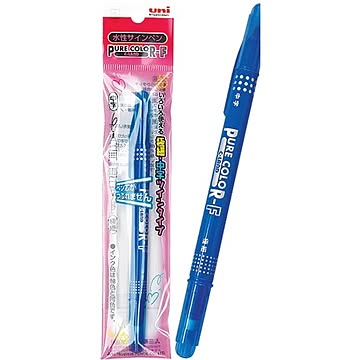 三菱水性ツインサインペンピュアカラーF（青） 10個セット 31-910