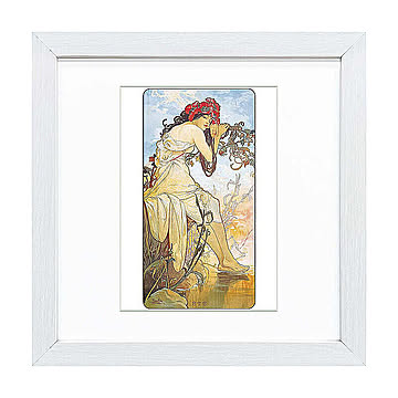 Alfons Mucha（アルフォンス ミュシャ） 夏 アートポスター（フレーム付き） m11467