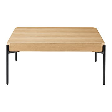 リビングテーブル 組立式 スクエア LT-49-N80S 幅815x奥行815x高さ350mm 桜屋工業