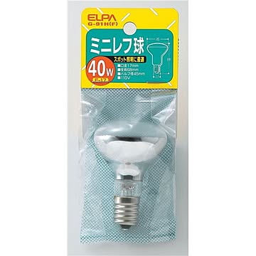 （まとめ） ELPA ミニレフ球 電球 40W E17 フロスト G-91H 【×10セット】