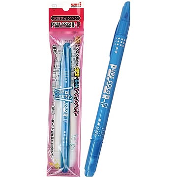 三菱水性ツインサインペンピュアカラーF（水色） 10個セット 31-911