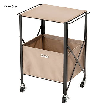 ラック 組立式 フォールディング テーブルワゴン MIP-71 幅39.5x奥行30x高さ55cm 東谷