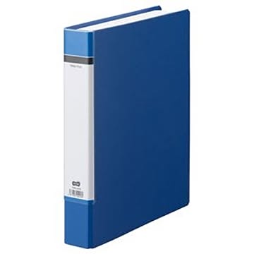 （まとめ） TANOSEE Oリングファイル（貼り表紙） A4タテ 2穴 330枚収容 背幅53mm 青 1冊 【×20セット】