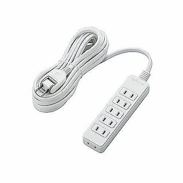 エレコム　ほこりシャッター付き電源タップ　T-ST02-22650WH 管理No. 4953103382138