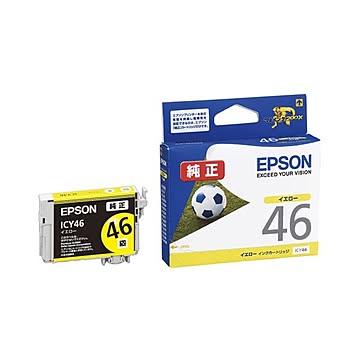 （まとめ） エプソン EPSON インクカートリッジ イエロー ICY46 1個 【×4セット】