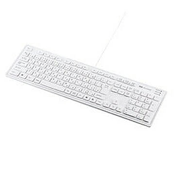 サンワサプライ　スリムキーボード(ホワイト)　SKB-SL16W 管理No. 4969887668542