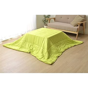 軽量コンパクト こたつ布団 【ライトグリーン 約185cm×185cm】 正方形 洗える 収納便利 アウトドア対応