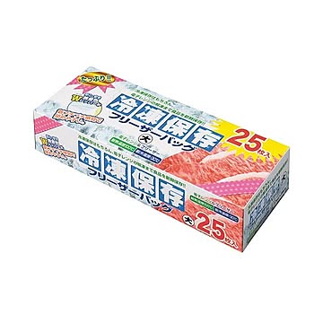 （まとめ）大日産業 保存袋 大 クリアFC-Z25 1パック（25枚）【×10セット】