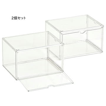 ケース 2個セット 組立式 マルチクリアボックス ONBX0118 幅360x奥行270x高さ225mm B.Bファニシング