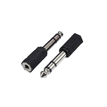(まとめ)変換名人 AVプラグ 3.5mm(メス) to 6.5mm(オス)ステレオ AV/35J-65PS(2P)×20セット