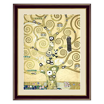 アート 額絵 生命の樹 クリムト 本紙サイズ F4(約31x23cm) 額サイズ 42x34cm 三幸