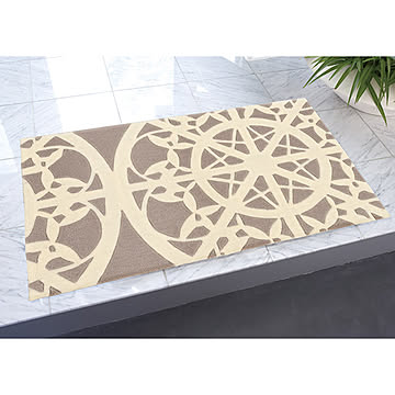 東リ TOM5104 玄関マット ウォッシャブル 約70×120cm グレー 幾何学柄
