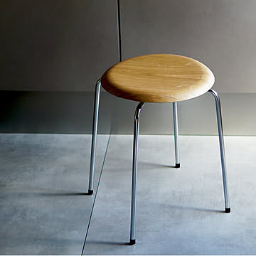 スタッキング PUレザー ラウンドスツール