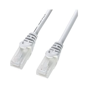 （まとめ） サンワサプライ ツメ折れ防止CAT5e LANケーブル ホワイト 10m 【×3セット】