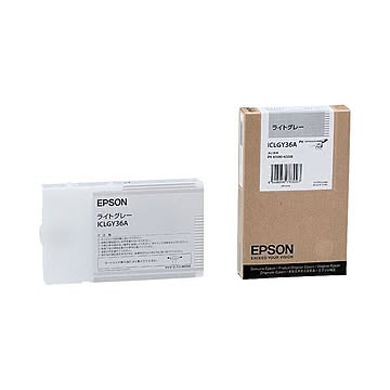(まとめ) エプソン EPSON PX-P／K3インクカートリッジ ライトグレー 110ml ICLGY36A 1個  【×10セット】
