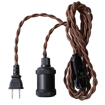 Ampoule ソケットライト コンセント式 ソケット プラグ E17 1灯 照明 おしゃれ 電球 ペンダント ブラケットライト スタンド スイッチ ゴールド ブラック 黒 リゼッタ