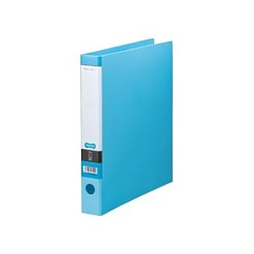 （まとめ） TANOSEE Oリングファイル A4タテ 2穴 250枚収容 背幅44mm ライトブルー 1セット（10冊） 【×2セット】