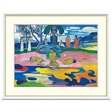 額絵 マナハ・ノ・アトゥア：神の日 ポール・ゴーギャン 42x34cm 三幸