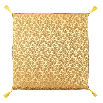 座布団 和室 大判 大きめ 一人用 料亭 旅館 神社 お寺 座敷 法事 たたみ用 和風 金色 ゴールド 緑 グリーン BC-114