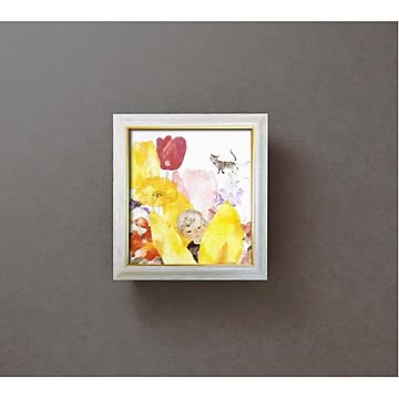 いわさきちひろ かくれんぼ 色紙額