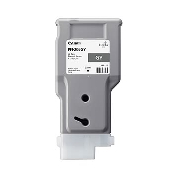 （まとめ） キヤノン Canon インクタンク PFI-206 顔料グレー 300ml 5312B001 1個 ×3セット