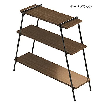 ラック 組立式 アイアンレッグラック 3段 幅900x奥行275x高さ790mm 日東