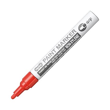 (まとめ) TANOSEE 油性ペイントマーカー 中字丸芯 赤 1本 【×50セット】