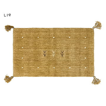 ギャッベ マット LORRI BUFF インド製 45x75cm 萩原