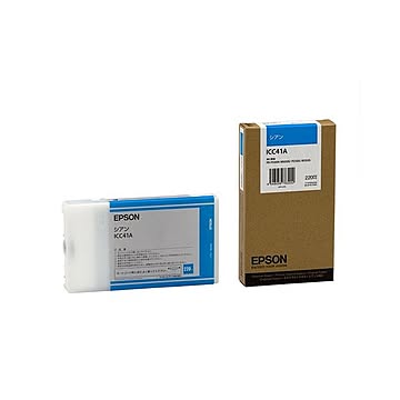 （まとめ） エプソン EPSON PX-Pインクカートリッジ シアン 220ml ICC41A 1個 【×3セット】