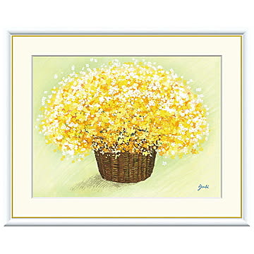 額絵 明るいイエローのブーケ 洋美 42x34cm 三幸