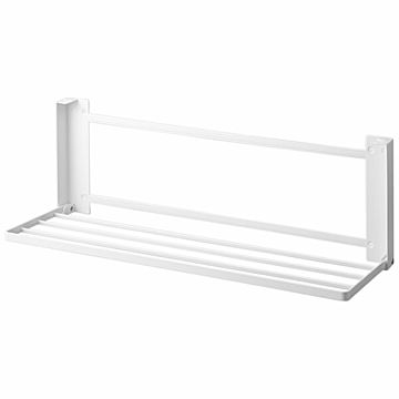 tower タワー (山崎実業) ウォール折り畳みバスタオルラック 石こうボード壁対応 Wall-Mounted Folding Towel Rack 部屋干し タオルハンガー 部屋干し バスルーム