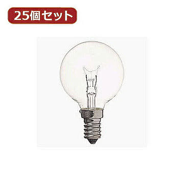 YAZAWA 25個セット ベビーボール球25WクリアE14 G501425CX25 管理No. 4560352868933