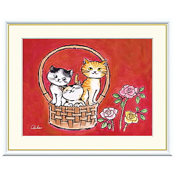 額絵 なごみねこ 千春 61x49.5cm 三幸