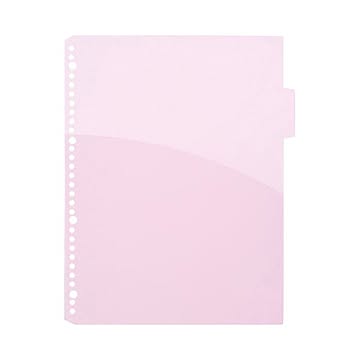 （まとめ）TANOSEEPP製ハーフポケットリフィル(3山インデックス) A4タテ 2山目 ピンク 1パック(10枚) 【×20セット】