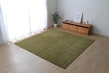 イケヒコ・コーポレーション ムー ラグ 185×185cm グリーン