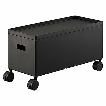 tower タワー (山崎実業) 蓋付き収納ボックスワゴン S 収納ボックス 隙間収納 蓋付き スタッキング クローゼット キッチン サイドテーブル ケーブルボックス ストック収納