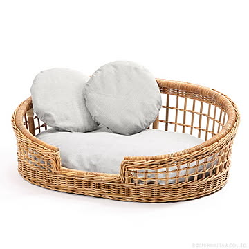 ラタン ペットカドラー 猫 犬 ドッグ ペット ペットグッズ ペットベッド ペット用品 ナチュラル シンプル 韓国インテリア おしゃれ かわいい ベッド ペットハウス 犬ベッド 猫ベッド クッション付