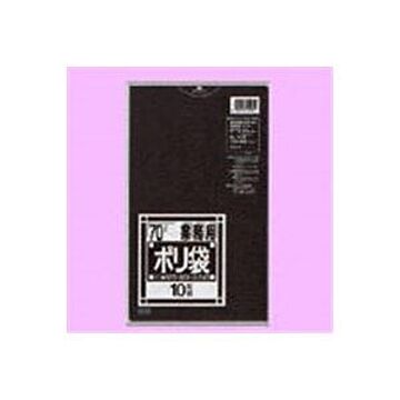 （まとめ）日本サニパック ポリゴミ袋 N-72 黒 70L 10枚【×10セット】