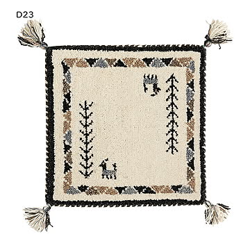 ギャッベ チェアパッド GABBEH インド製 40x40cm 萩原