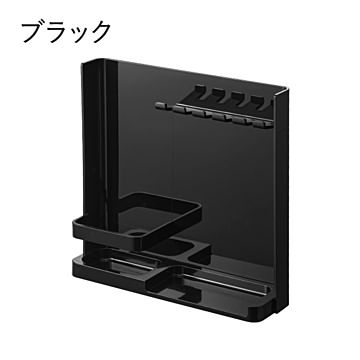 山崎実業 tower 歯ブラシ&チューブスタンド 5本収納 ブラック