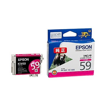 （まとめ） エプソン EPSON インクカートリッジ マゼンタ ICM59 1個 【×4セット】