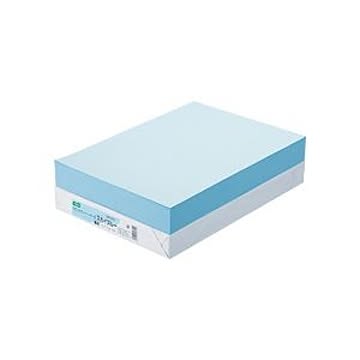 (まとめ) TANOSEE αエコカラーペーパーII B4 スカイブルー 1冊（500枚） 【×10セット】