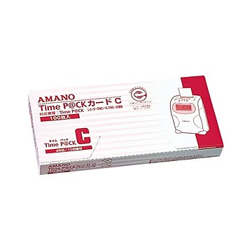 （まとめ） アマノ タイムカード Time P@CKカードC 1箱入 【×3セット】