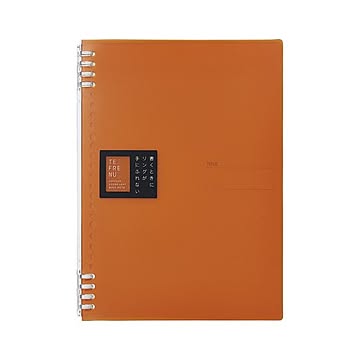 （まとめ） キングジム TEFRENU リングノート B5 オレンジ 【×10セット】