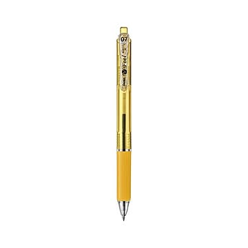 （まとめ） ぺんてる フィール ボールペン 0.7mm クリアオレンジ軸 黒 【×50セット】